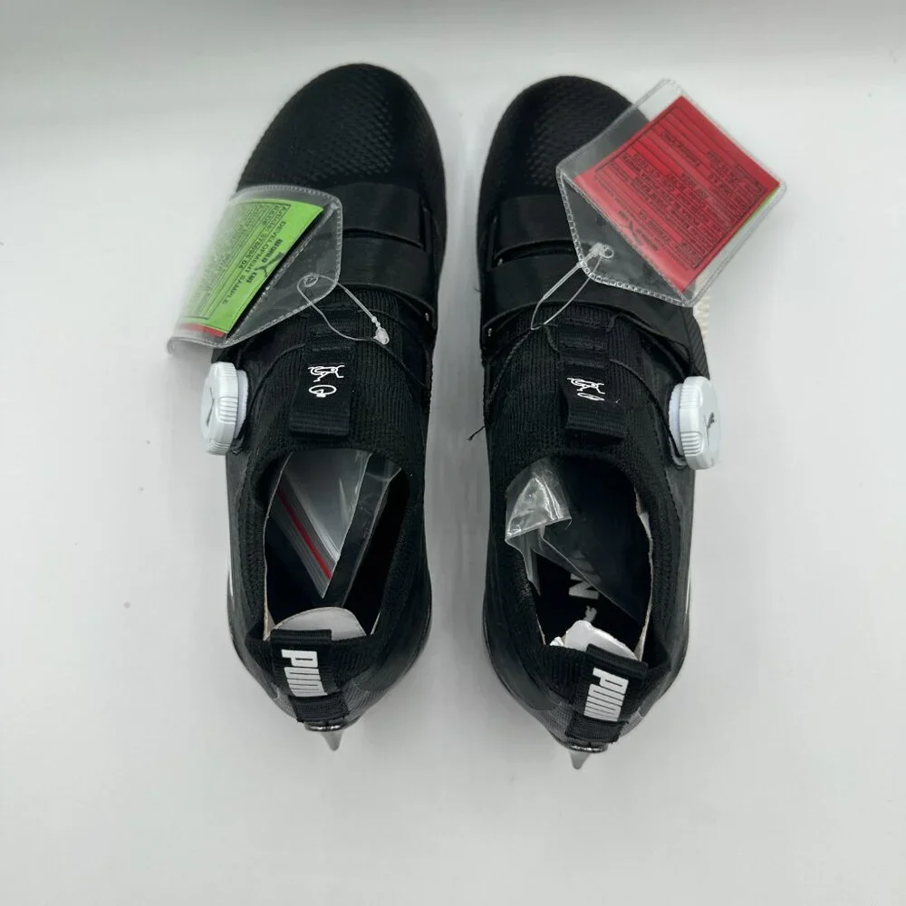 PUMA PWRSPIN Indoor Cycling Shoes Black/White 378096-04 Men's 5 NEW - Picture 7 of 10